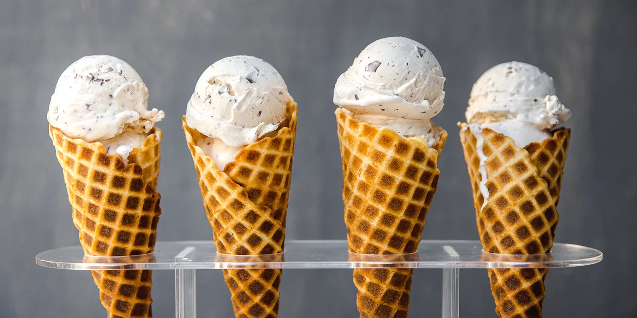 Double Scoop Ice Cream on Cone - Picture of The Affogato Bar