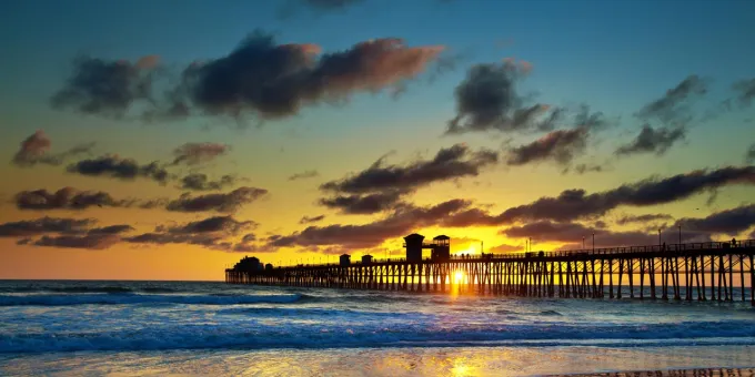 Best Spot to Catch a Sunset in San Diego, Oceanside Pier